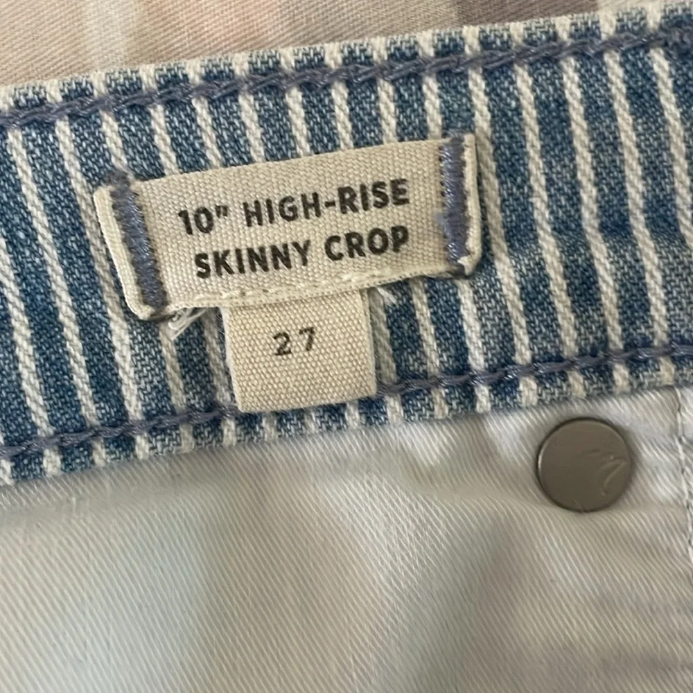 Madewell 10" High-Rise Skinny Crop Jeans in Piper Stripe size 27 - Picture 6 of 9